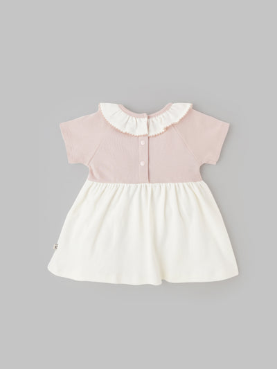 Popees Lovely Ruffle Neckline Dress Lightweight & Cute (3–36 Months) for Baby Girls