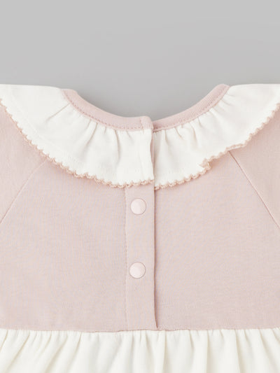 Popees Lovely Ruffle Neckline Dress Lightweight & Cute (3–36 Months) for Baby Girls