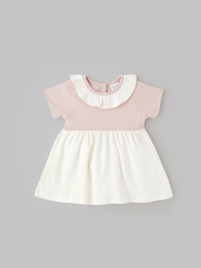 Popees Lovely Ruffle Neckline Dress Lightweight & Cute (3–36 Months) for Baby Girls