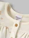 Popees Girls Half-Sleeve Front Open Dress (0-9 Months) Made of Organic Bamboo Cotton Fabric