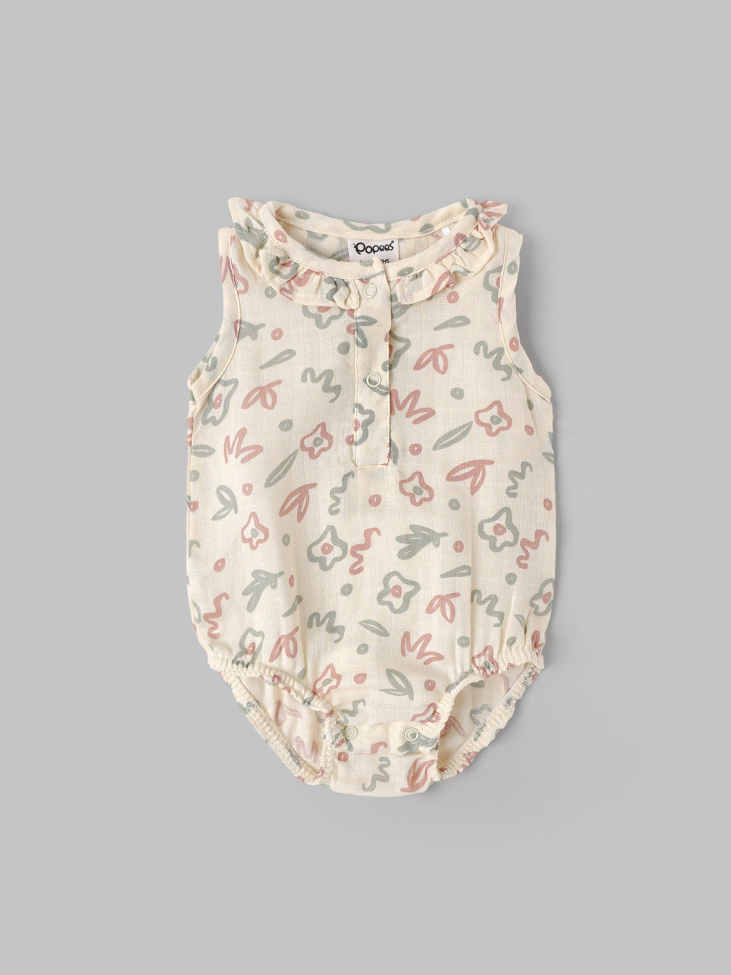 Popees Baby Girls 5-Piece Floral Cotton Gift Set |0–1M & 3–6M