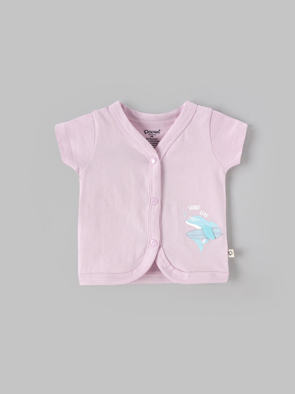 Popees Baby Girls Surf Day Front Open Top| Tiny Baby, Newborn to 6 Months