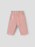 Popees Baby Girls Waffle Knit Cotton Pants with Elastic Waistband (NB to 9 Months)