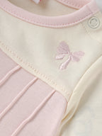 Popees Baby Girls Pink Cotton Romper| Tiny Baby, Newborn to 6 Months