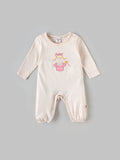 Popees Boys Half-Sleeve Front Open Chest Print Romper (0-6 Months) Made of Organic Bamboo Cotton Fabric