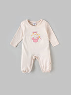 Popees Boys Half-Sleeve Front Open Chest Print Romper (0-6 Months) Made of Organic Bamboo Cotton Fabric