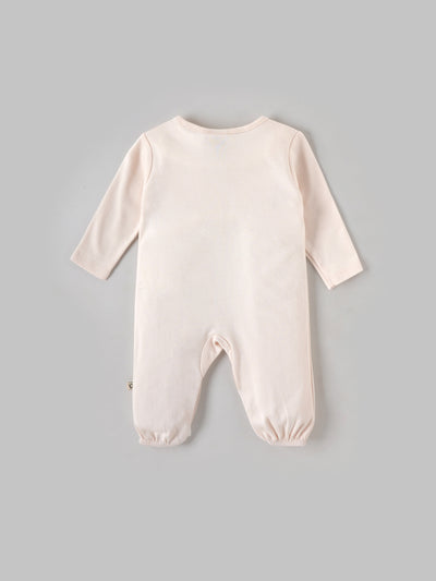 Popees Boys Half-Sleeve Front Open Chest Print Romper (0-6 Months) Made of Organic Bamboo Cotton Fabric