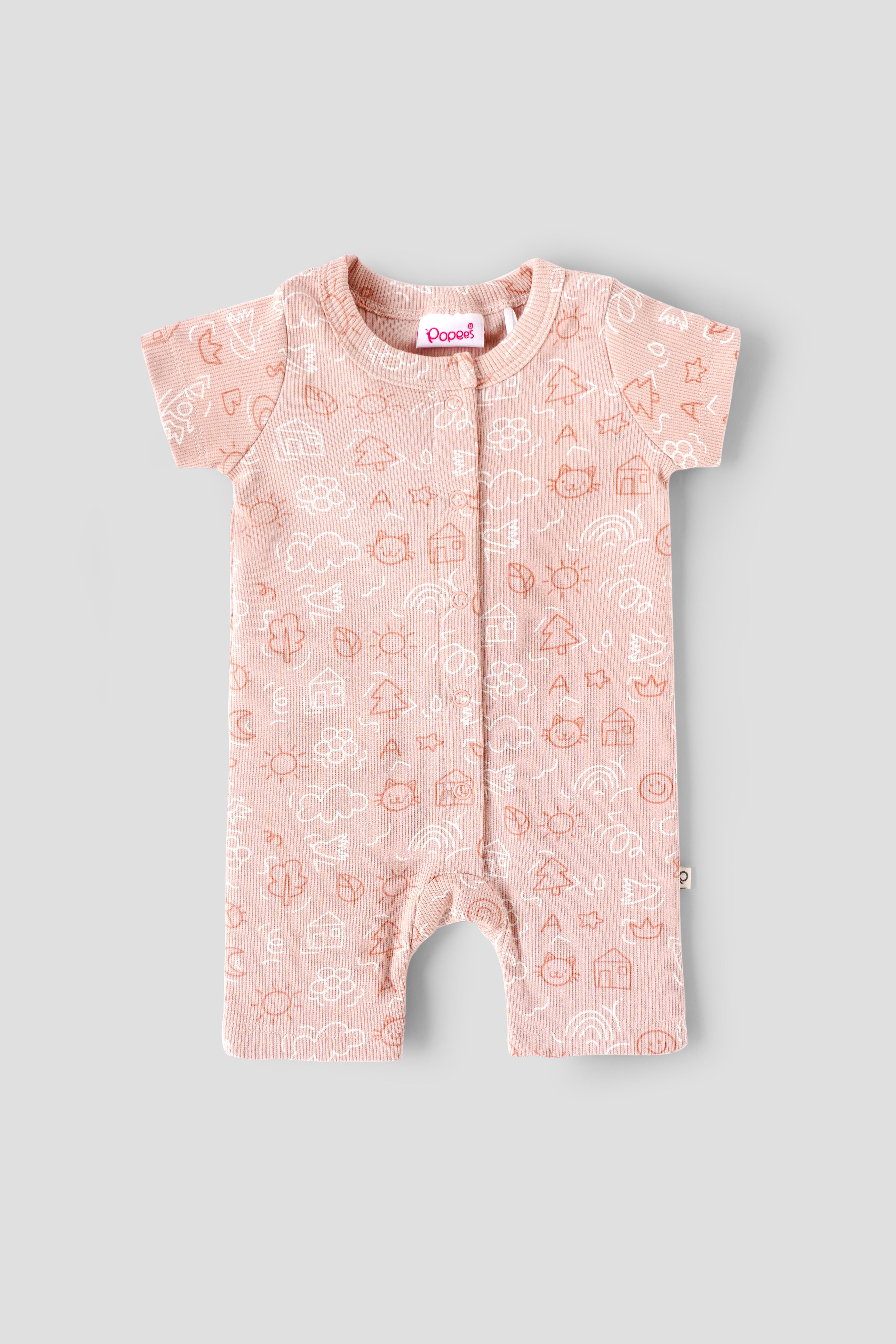 Popees Baby Girls Cotton Romper| Newborns, 0–6 Months