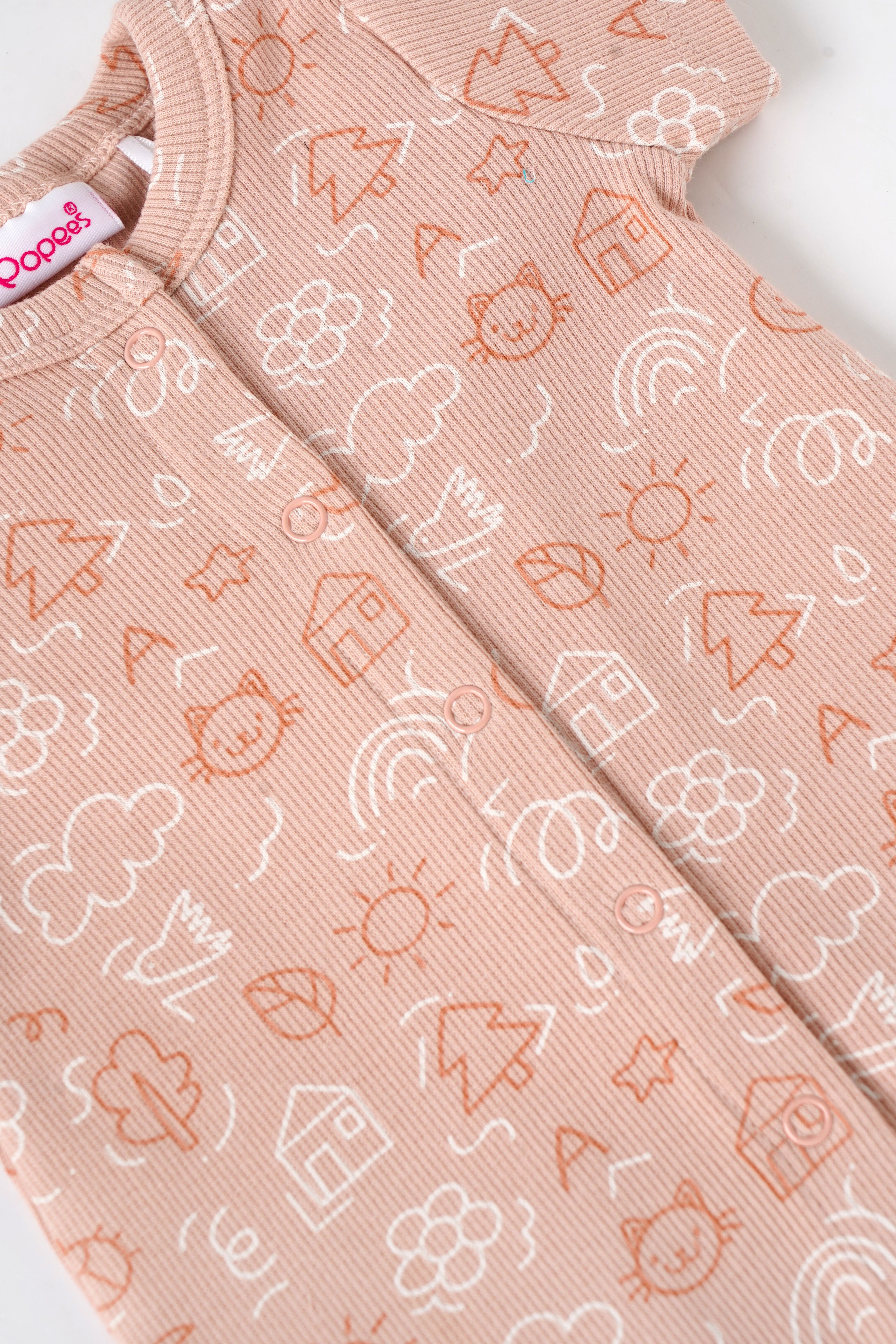 Popees Baby Girls Cotton Romper| Newborns, 0–6 Months