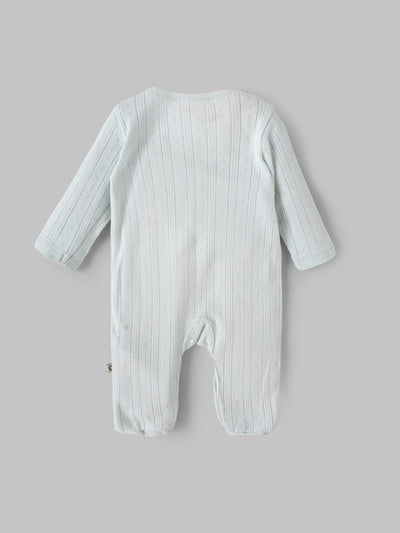 Popees Baby Girls Mint “Sweet Flower” Sleepsuit| Tiny Baby, Newborn–6 Months