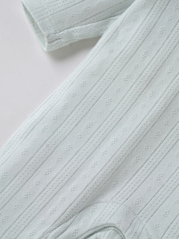 Popees Baby Girls Mint “Sweet Flower” Sleepsuit| Tiny Baby, Newborn–6 Months