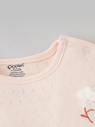 Popees Comfortable & Stylish Coordinated Set With Cute Floral Print (0-9 Months) for Baby Girls