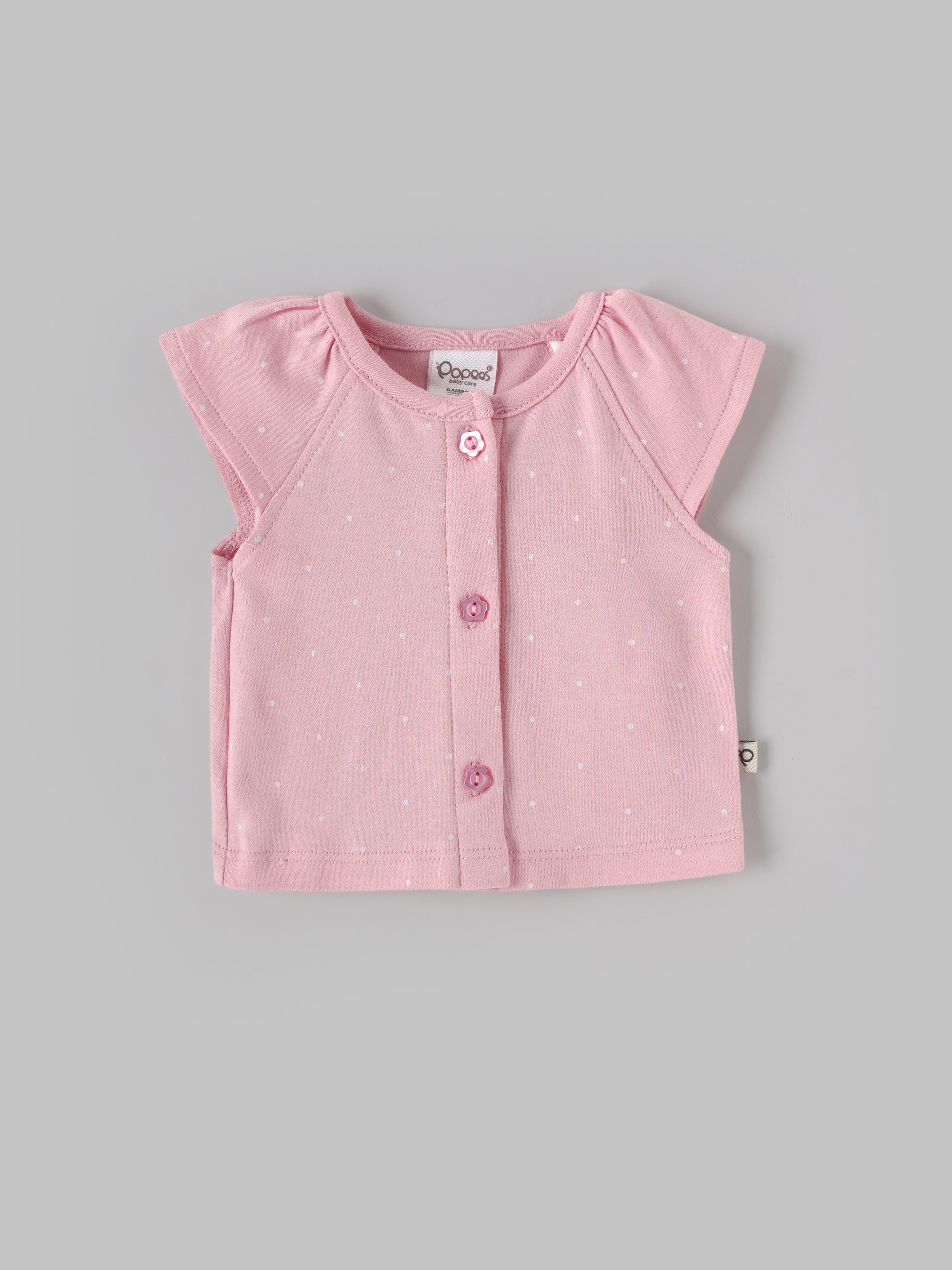 Popees Baby Girls Polka Dot Top & Shorts Set| Tiny Baby, New Born – 9 Months