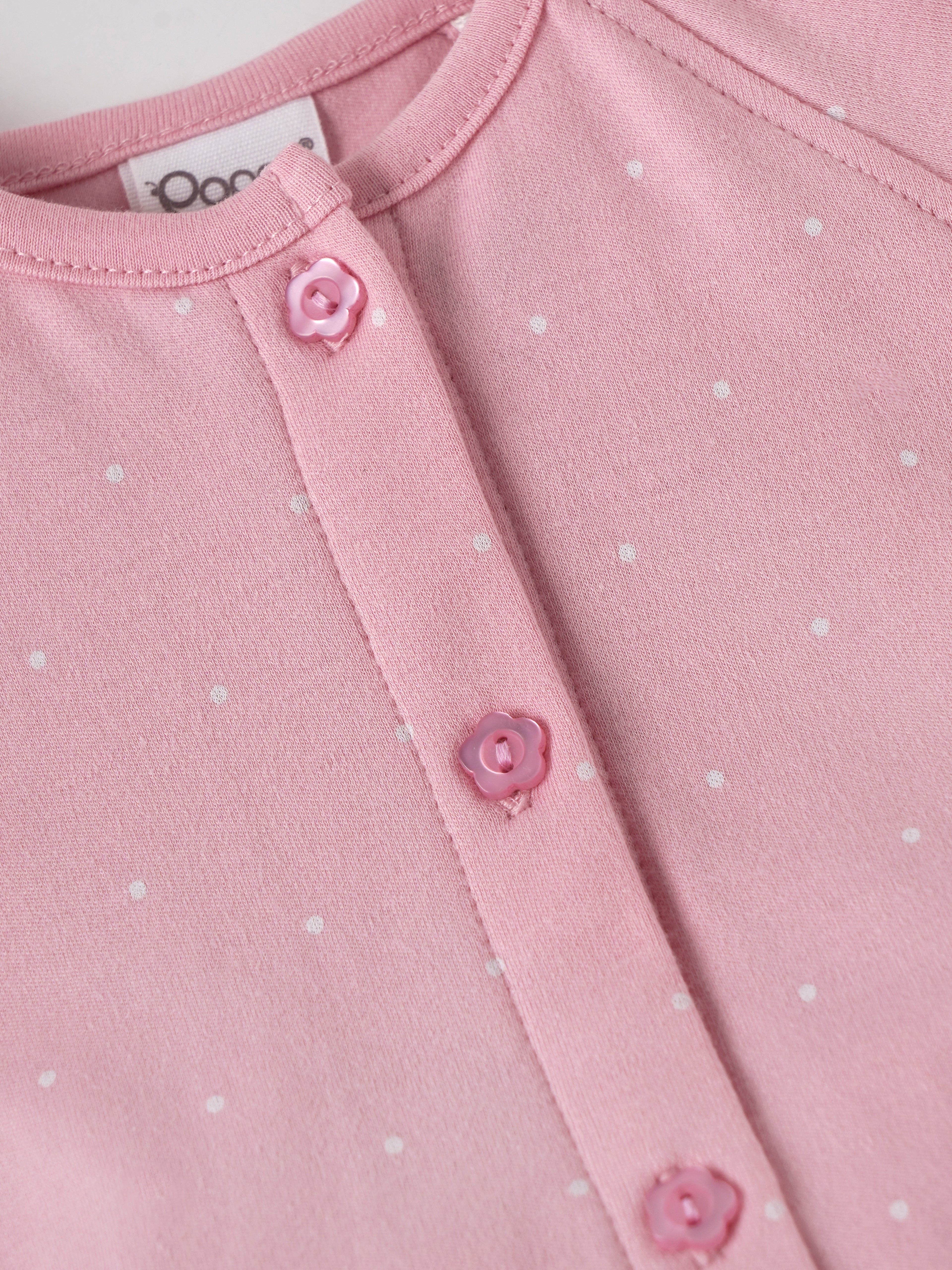 Popees Baby Girls Polka Dot Top & Shorts Set| Tiny Baby, New Born – 9 Months