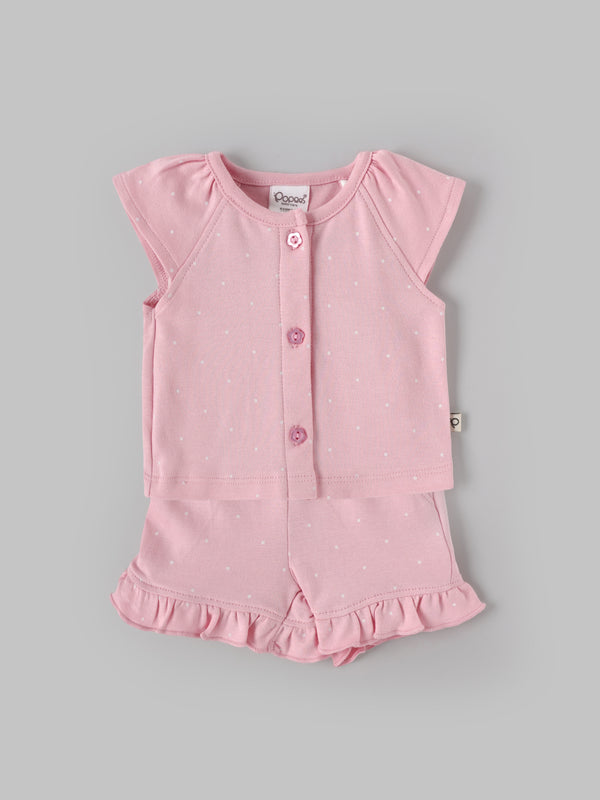 Popees Comfy & Stylish Co-ord Set(0-9 Months)for Baby Girls