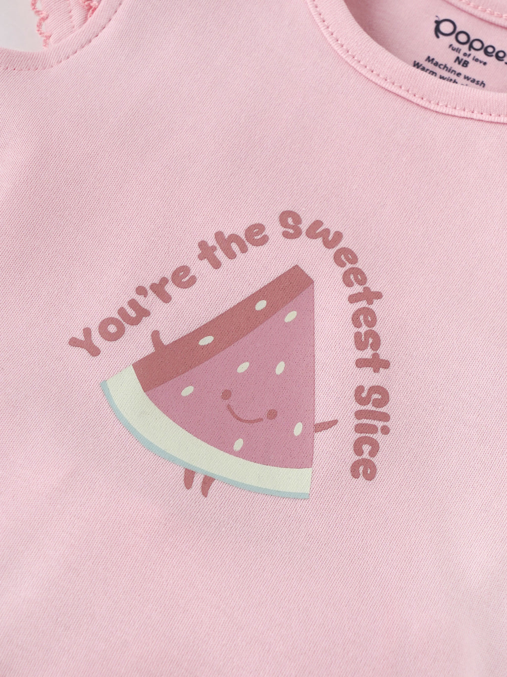Popees Baby Girls Top & Shorts Set| Newborn–9 Months| Pink Printed Cotton Summer Outfit