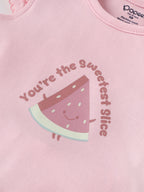 Popees Baby Girls Top & Shorts Set| Newborn–9 Months| Pink Printed Cotton Summer Outfit