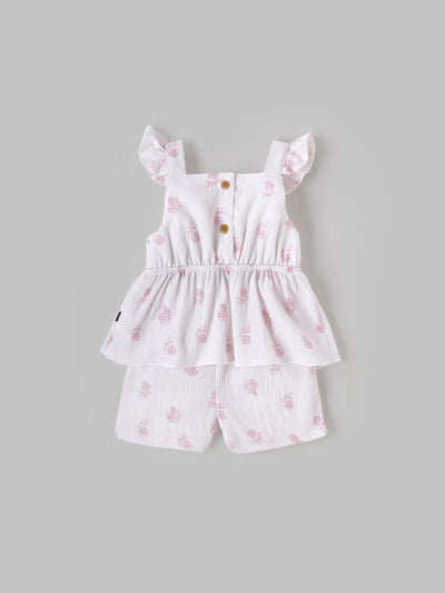 Popees Comfy & Stylish Floral Co-ord Set(0-9 Months)for Baby Girls