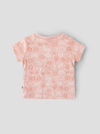 Popees Baby Girl Cotton T-Shirt – Peach Doodle Print |Newborn to 9 M