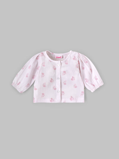 Popees Cute and Comfortable Front Open Top (0-9 Months) for New Born Girls