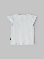 Popees Baby Girl Cotton T-Shirt with Heart Applique |Newborn to 9 M