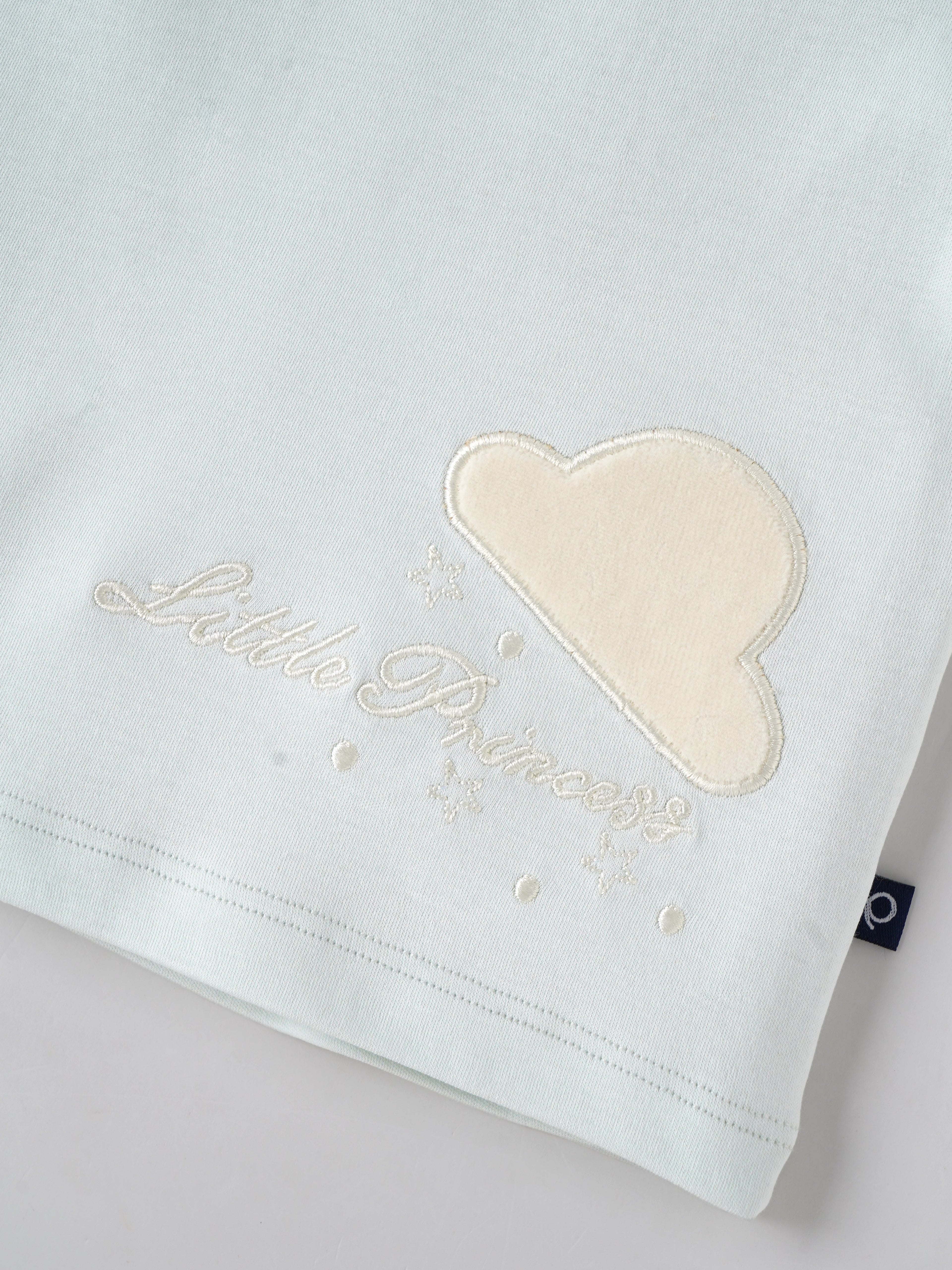 Popees Baby Girl Cotton T-Shirt with Heart Applique |Newborn to 9 M