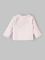 Popees Baby Girls Peach Cloud Appliqué Cotton Top| Newborn to 9 Months