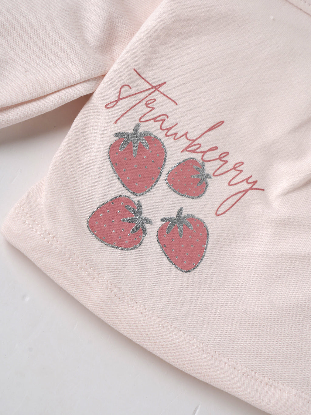 Popees Baby Girls Strawberry Print Full Sleeve Top| Pink| Newborn to 9 Months