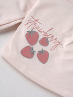 Popees Baby Girls Strawberry Print Full Sleeve Top| Pink| Newborn to 9 Months