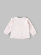 Popees Baby Girls Strawberry Print Full Sleeve Top| Pink| Newborn to 9 Months
