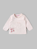 Popees Baby Girls Strawberry Print Full Sleeve Top| Pink| Newborn to 9 Months