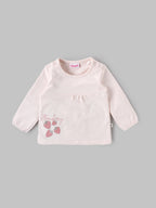 Popees Baby Girls Strawberry Print Full Sleeve Top| Pink| Newborn to 9 Months