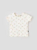 Popees Cotton Floral Print Top – Soft & Breathable, Half Sleeves (0–9 Months) for Baby Girls