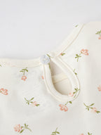 Popees Cotton Floral Print Top – Soft & Breathable, Half Sleeves (0–9 Months) for Baby Girls