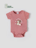 Popees Baby Unisex Organic Bamboo Cotton Bodysuit| Pink| Tiny Baby, Newborn To 6 Months