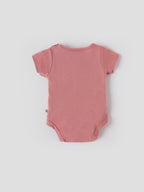 Popees Baby Unisex Organic Bamboo Cotton Bodysuit| Pink| Tiny Baby, Newborn To 6 Months