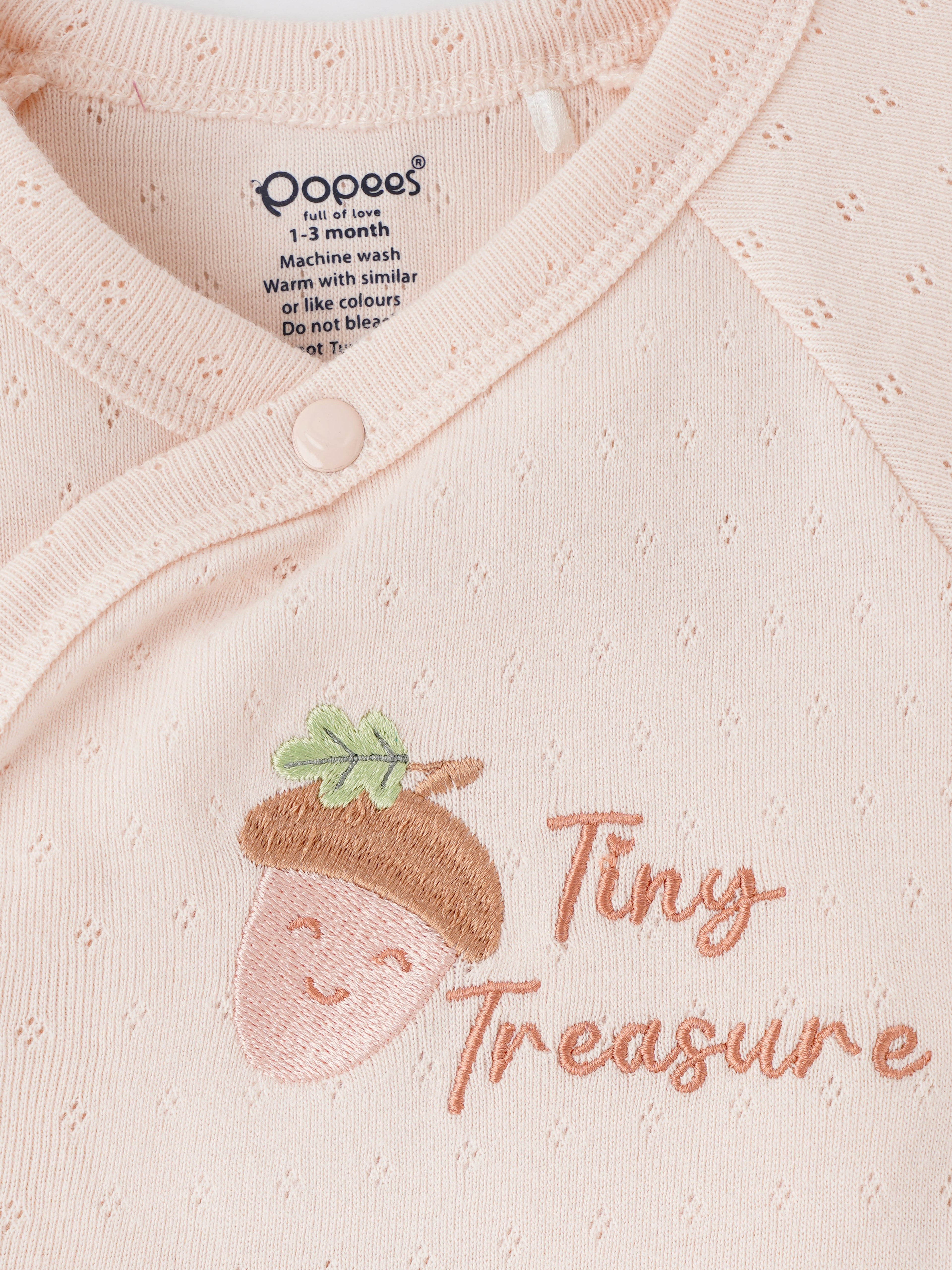 Popees Soft Cotton with Cute Printed Design Skin-Friendly & Comfortable (0-6 Months) for Newborn Babies