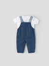 Popees Comfy & Trendy (0–9 Months) Dungaree Set for Newborn Boys