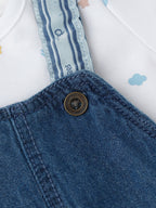 Popees Comfy & Trendy (0–9 Months) Dungaree Set for Newborn Boys