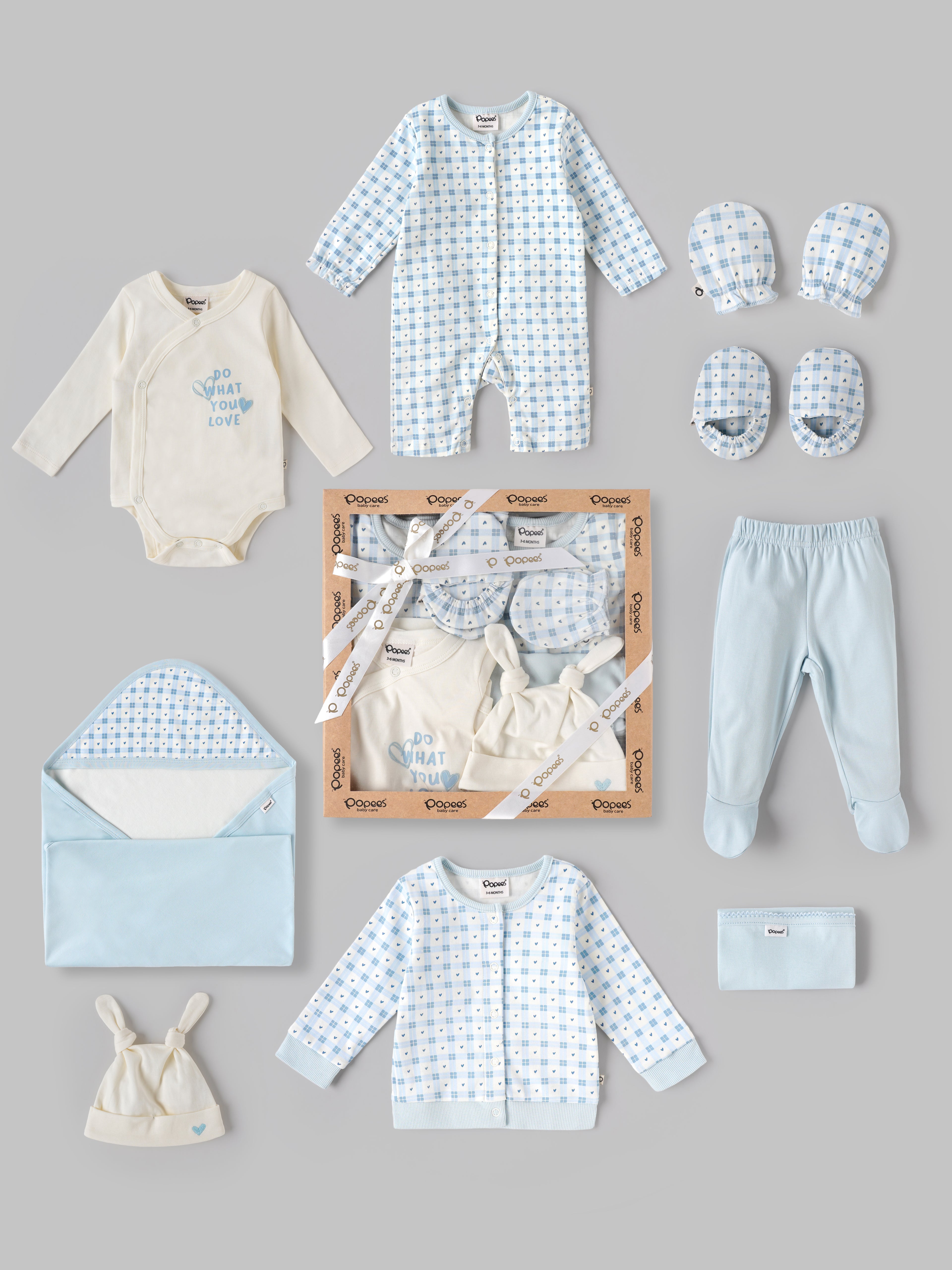 Popees Baby Unisex Premium Newborn Gift Box Set | 0–6 Months