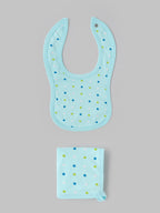 Popees Baby Boys Newborn Gift Set | Cotton Essentials Kit with Blanket, Bib, Cap, Mittens & Booties | 0–6 Months