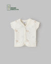 Popees Half Sleeve Front Open Jhabla Top(0-6 Months)for New Babies Made of Organic Bamboo Cotton Fabric
