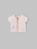 Popees Printed Front Open Half Sleeve Jhabla (0–6 Months) for Babies