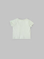 Popees Baby Unisex Short Sleeves Cotton Knit Jhabla| Green| Tiny Baby To 6 Months