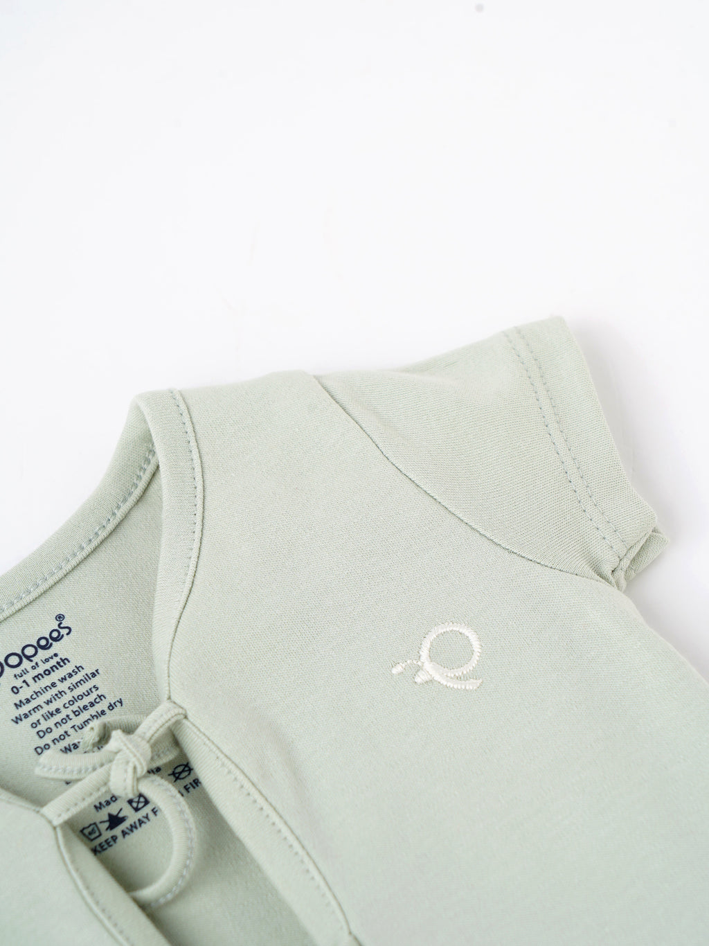 Popees Baby Unisex Short Sleeves Cotton Knit Jhabla| Green| Tiny Baby To 6 Months