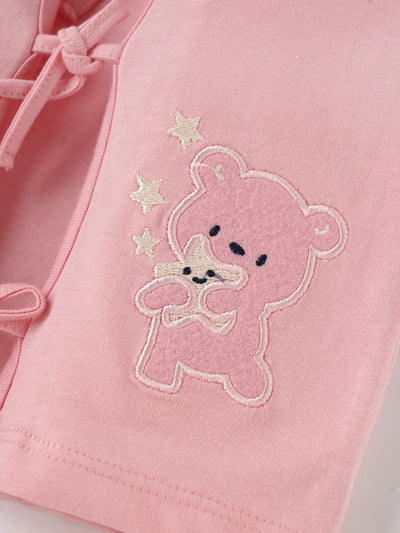 Popees Half Sleeve Printed Front Open Jhabla (0-3 Months) for Newborn Babies