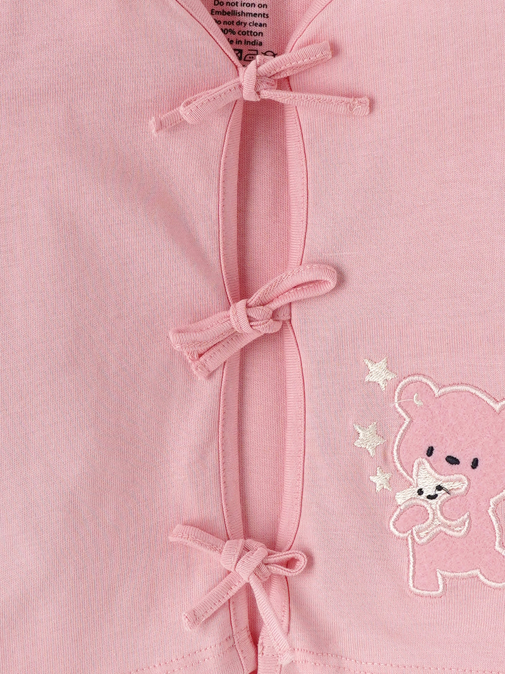 Popees Half Sleeve Printed Front Open Jhabla (0-3 Months) for Newborn Babies