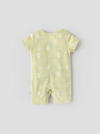 Popees Baby Unisex Printed Cotton Romper | Half Sleeve Onesie Outfit for Newborns & Infants| Pastel Green | TB-6 Month