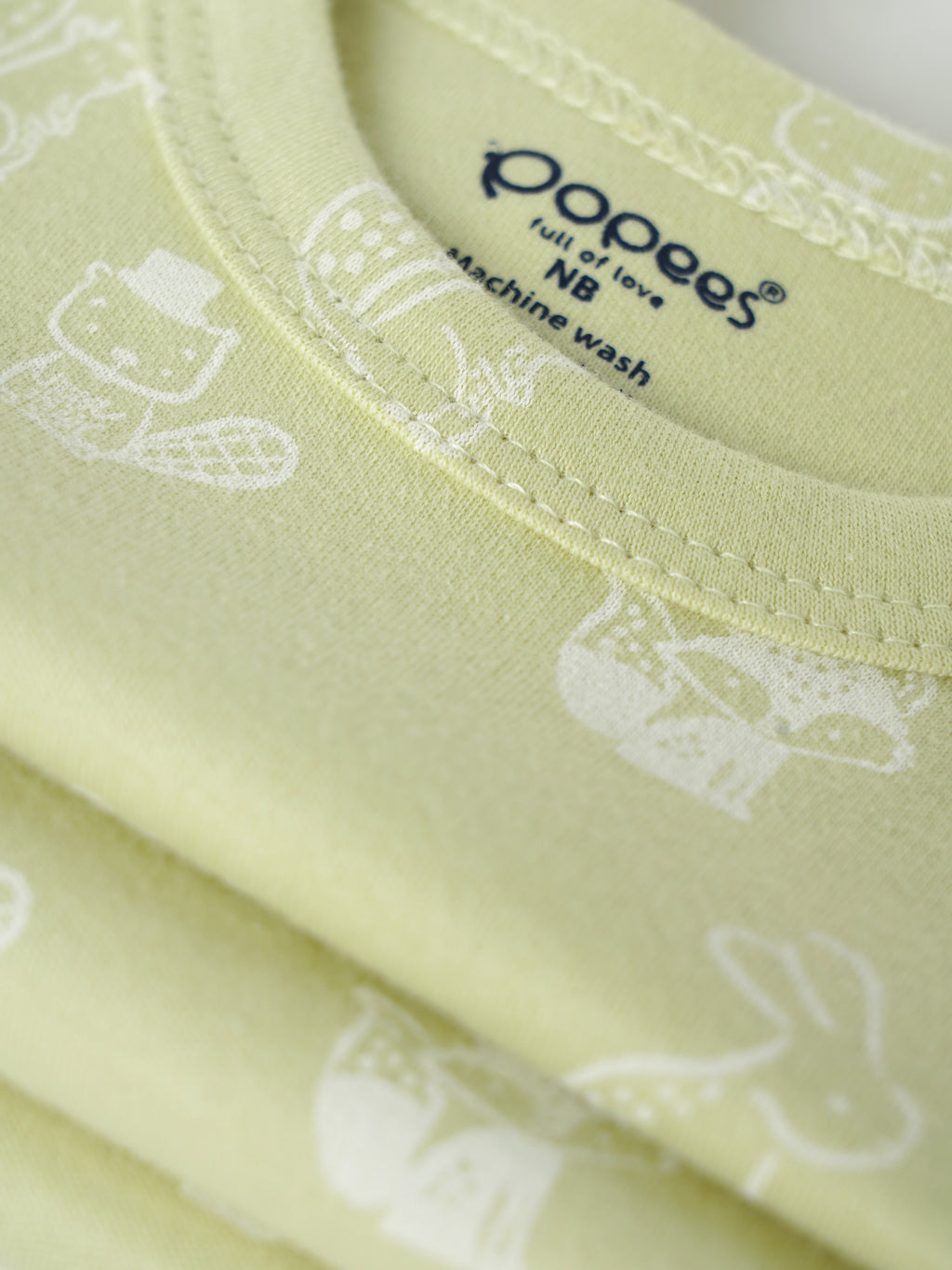 Popees Baby Unisex Printed Cotton Romper | Half Sleeve Onesie Outfit for Newborns & Infants| Pastel Green | TB-6 Month