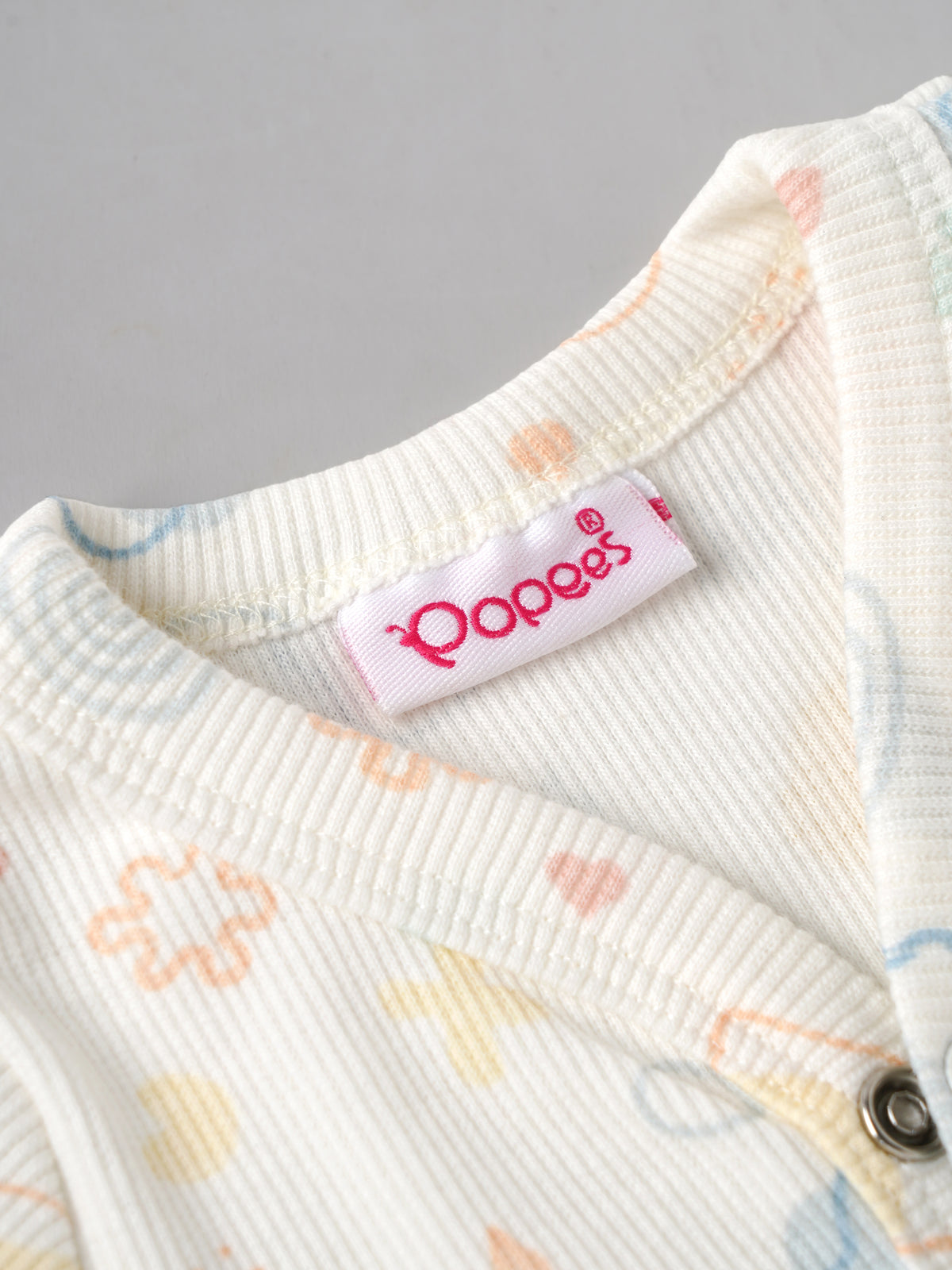 Popees Baby Unisex Printed Footed Romper |NB-6 Months